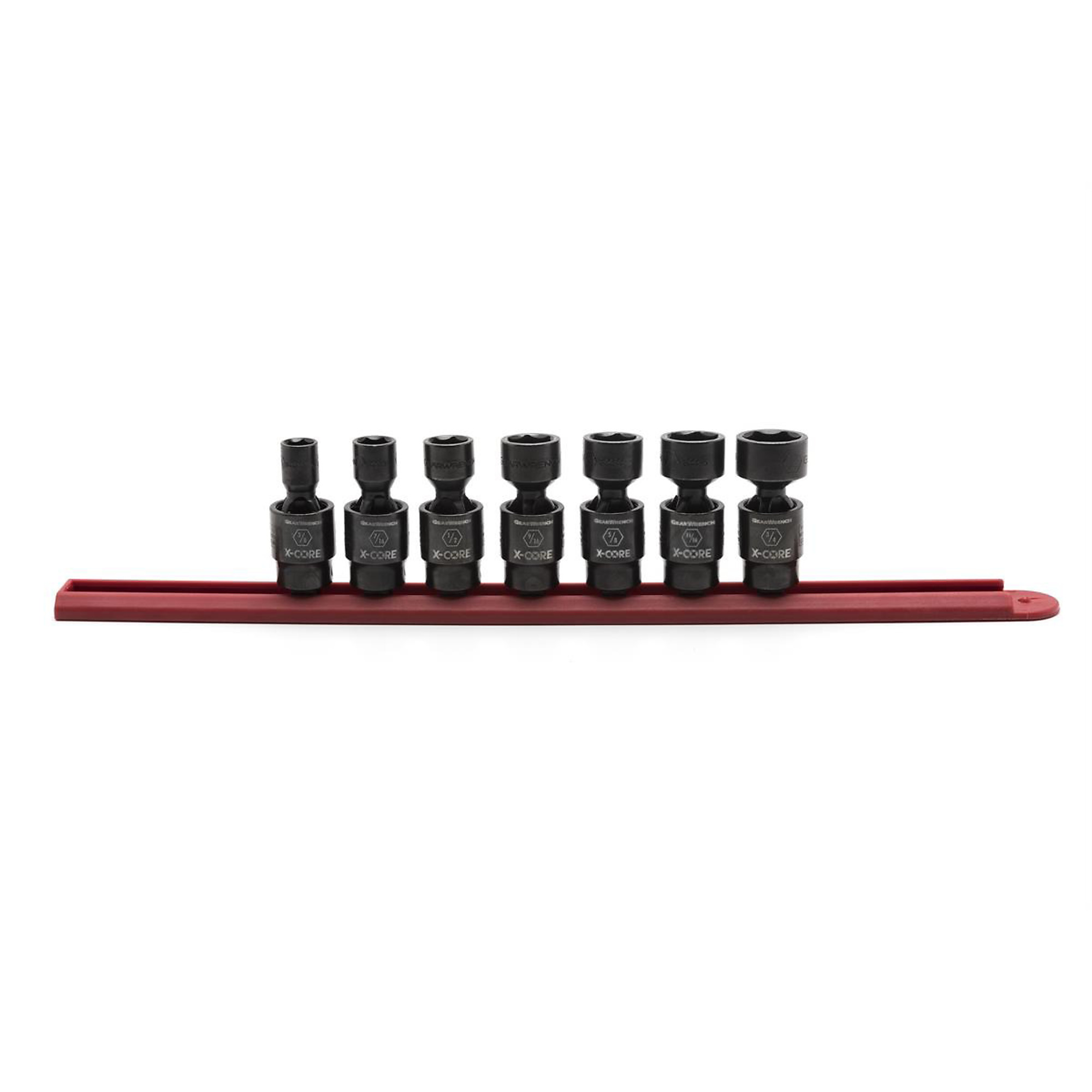 GearWrench 7-Pc. 3/8in. Drive SAE Pinless Universal Impact Socket Set, Model# KDT84974